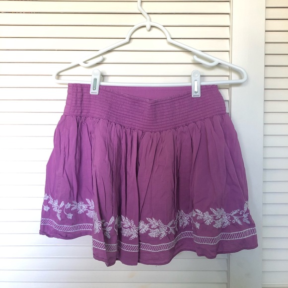 Purple Patterned Skirt - Picture 2 of 3